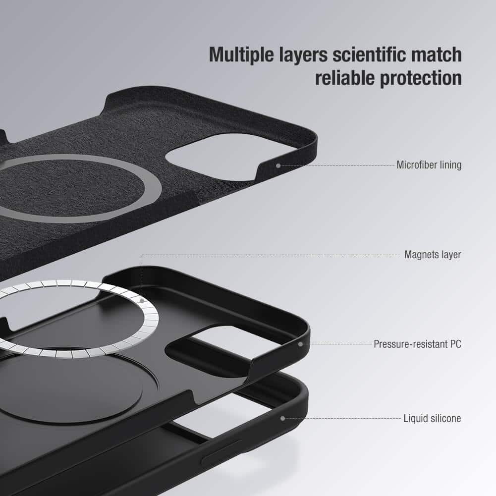 کاور نیلکین مدل CamShield Silky Magnetic silicon مناسب برای گوشی موبایل اپل iPhone 12 Pro Max