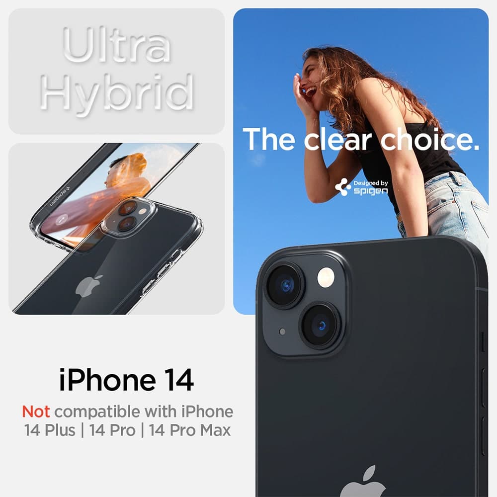 کاور اسپیگن مدل Ultra Hybrid مناسب برای گوشی موبایل اپل iPhone 14