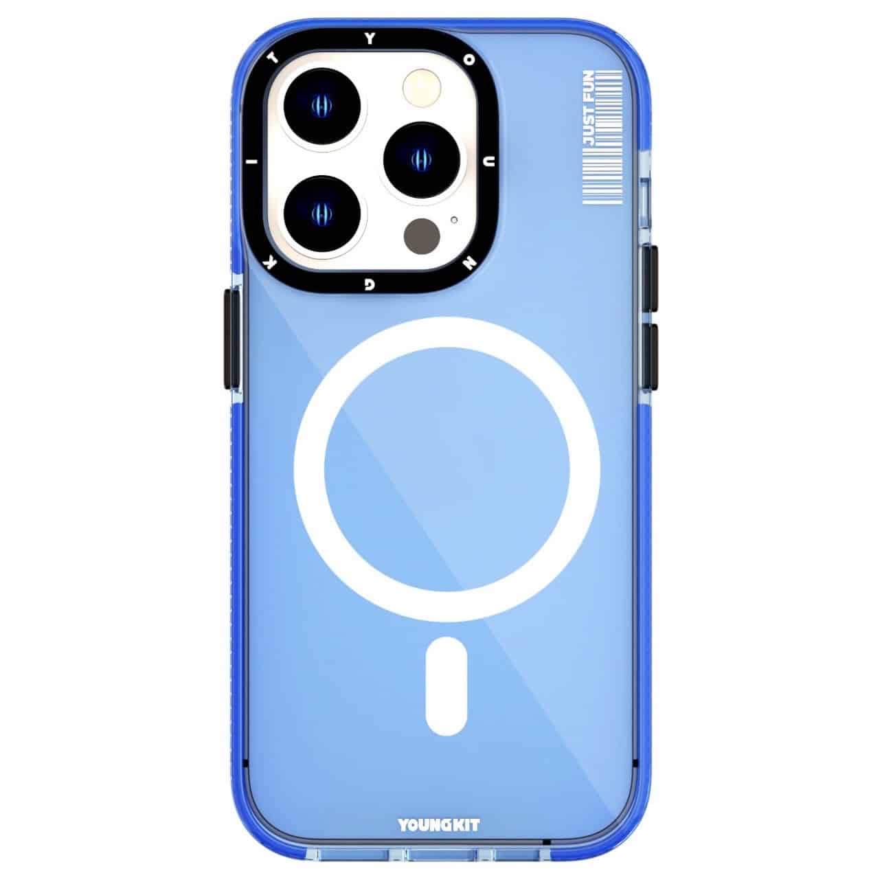 کاور یانگ کیت مدل شفاف آبی مناسب برای گوشی موبایل اپل iphone 13promax
